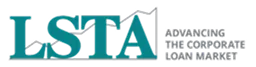 Logo featuring the acronym "LSTA" in teal with accompanying black text reading "Loan Syndications and Trading Association.